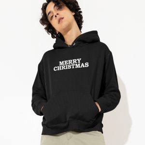Foute Kerst Hoodie Zwart Merry Christmas Wit