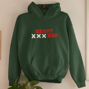 Amsterdam Kerst Hoodie Groen Merry XXXmas Product