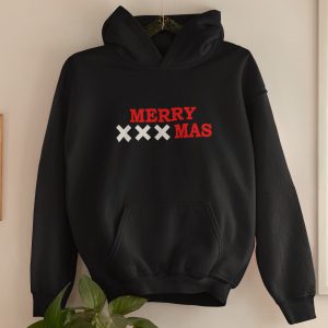 Amsterdam Kerst Hoodie Zwart Merry XXXmas Product