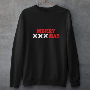 Amsterdam Kersttrui Zwart Merry XXXmas Product
