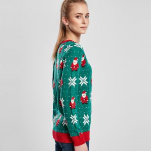 Foute Kersttrui Groen Kerstman Zijkant