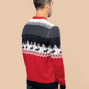 Foute Kersttrui Klassiek Rendier Heren Achterkant
