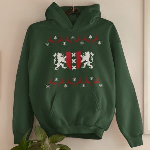 Groene Kerst Hoodie Wapen van Amsterdam Productfoto