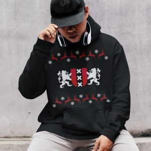Zwarte Kerst Hoodie Wapen van Amsterdam