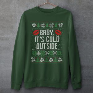 Foute Kersttrui Groen Baby Its Cold Outside Productfoto