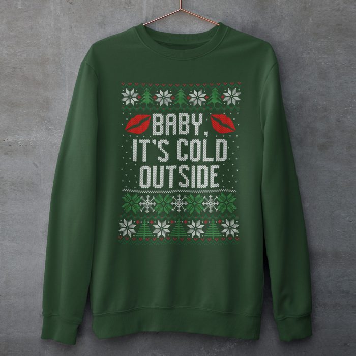 Foute Kersttrui Groen Baby Its Cold Outside Productfoto