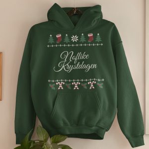 Friese Kerst Hoodie Groen Noflike Krystdagen Candy Cane Product