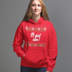 Friese Kerst Hoodie Rood It Giet Oan 2