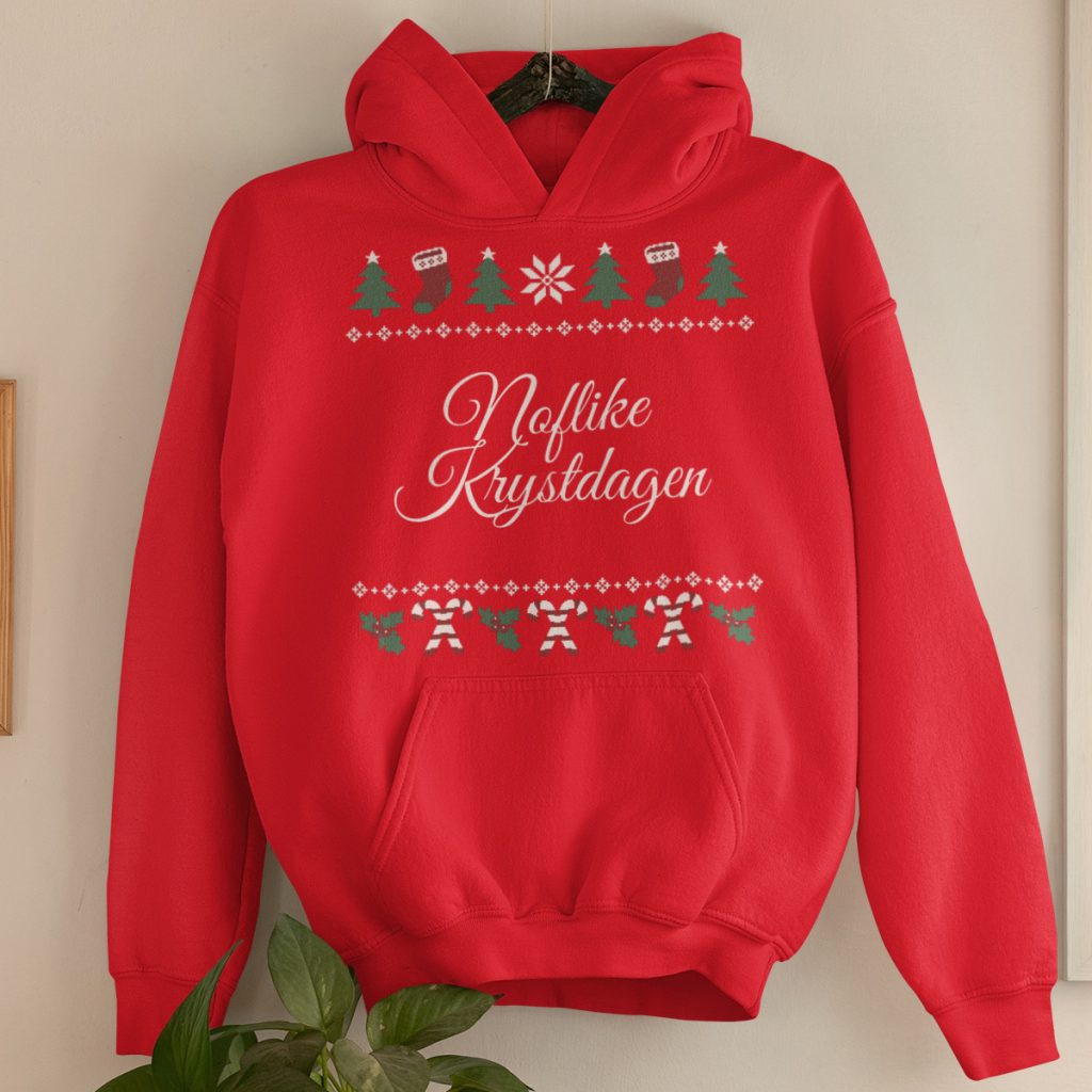 Friese Kerst Hoodie Rood Noflike Krystdagen Candy Cane Product