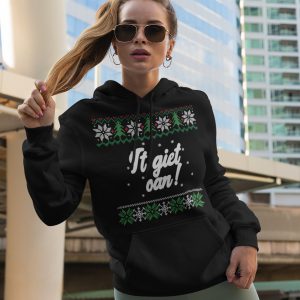 Friese Kerst Hoodie Zwart It Giet Oan 2