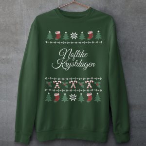 Friese Kersttrui Groen Noflike Krystdagen Candy Cane Product