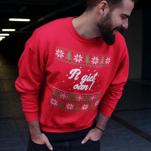 Friese Kersttrui Rood It Giet Oan 2