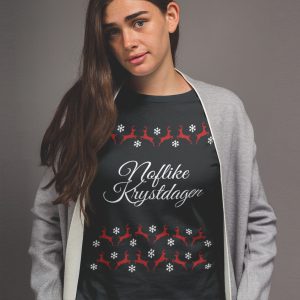 Friese Kersttrui Zwart Noflike Krystdagen Rendieren