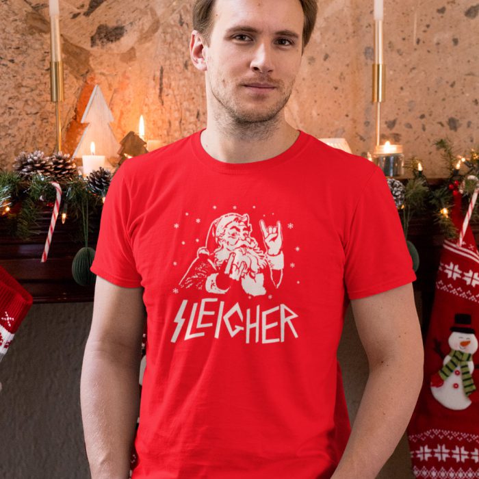 Kerst T-shirt Sleigher Rood