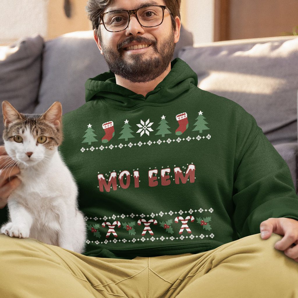 Groningse Kerst Hoodie Groen Moi Eem