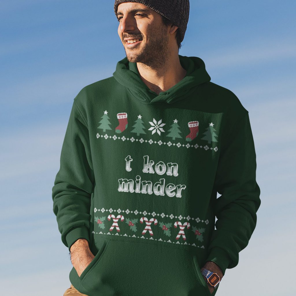 Groningse Kerst Hoodie Groen T Kon Minder