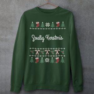 Groningse Kersttrui Groen Zoalig Kerstmis