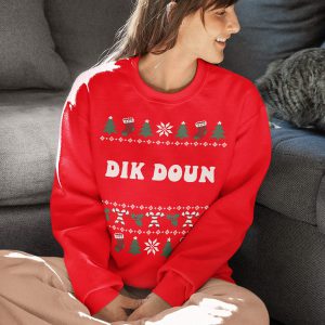 Groningse Kersttrui Rood Dik Doun