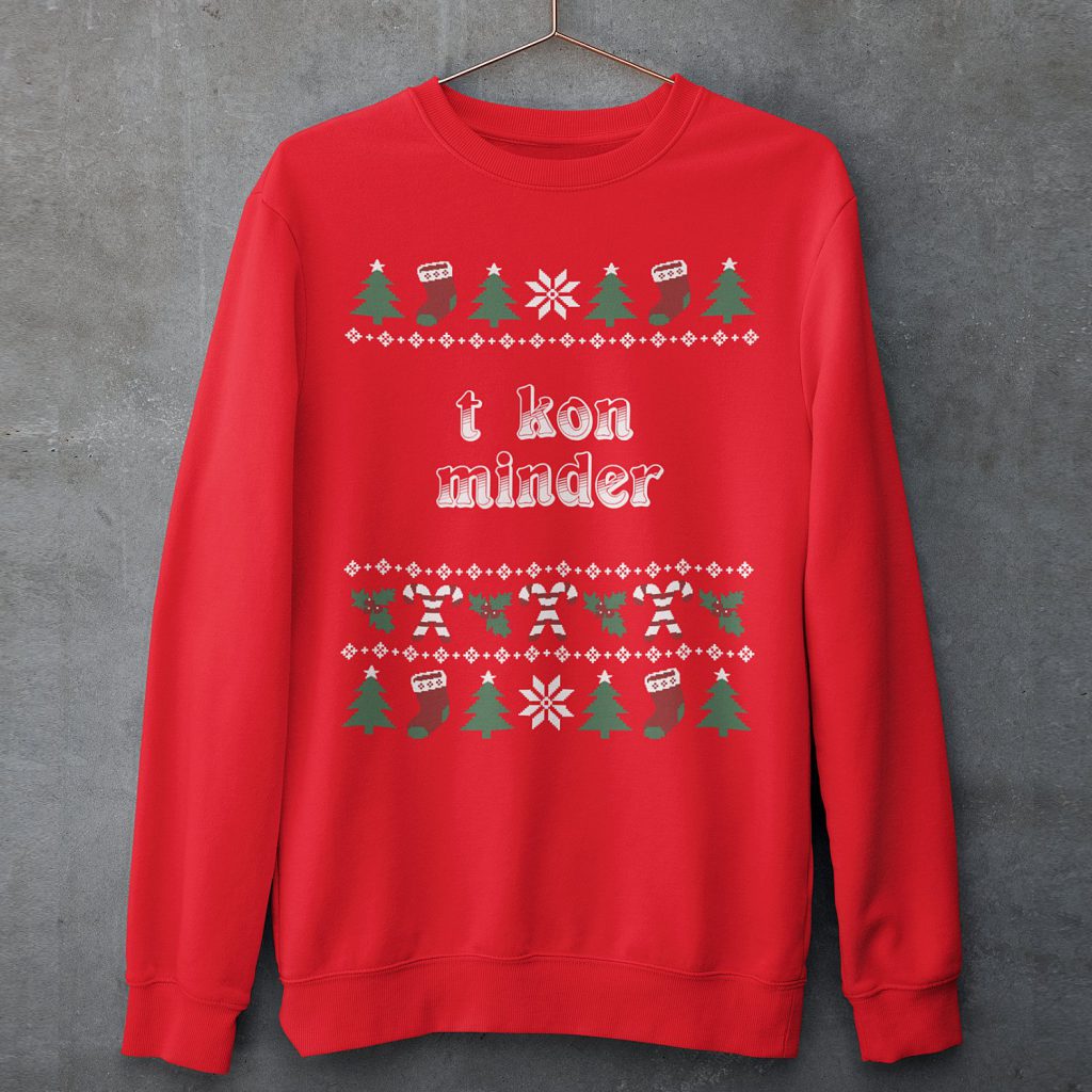 Groningse Kersttrui Rood T Kon Minder