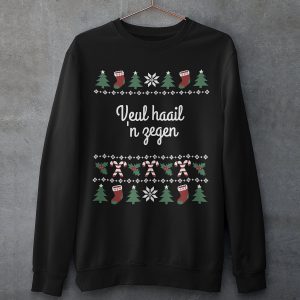 Groningse Kersttrui Zwart Veul Haail En Zegen