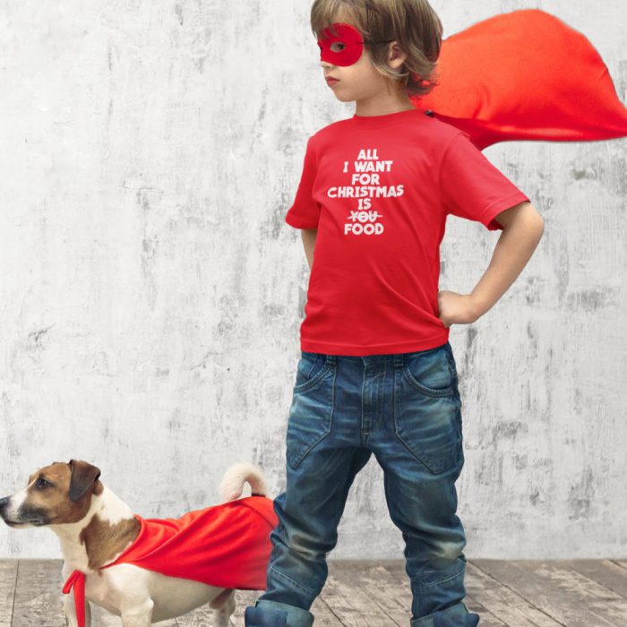 Foute Kerst T-Shirt All I Want For Christmas Is Food Kind