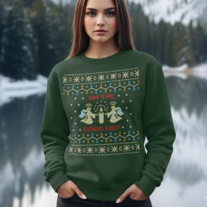 Foute Kersttrui Groen On The Good List Dames