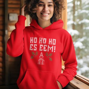 Groningen Kerst Hoodie Rood Ho Ho Ho Es Eem