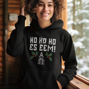 Groningen Kerst Hoodie Zwart Ho Ho Ho Es Eem