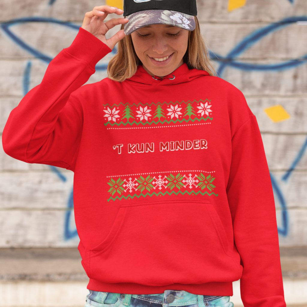 Kerst Hoodie Rood T Kun Minder