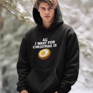Kerst Hoodie Zwart All I Want For Christmas Is Eierbal