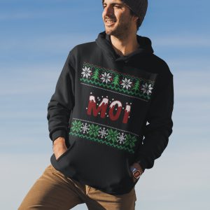 Kerst Hoodie Zwart Moi