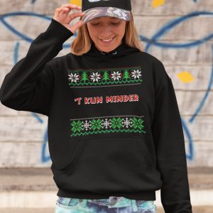 Kerst Hoodie Zwart T Kun Minder