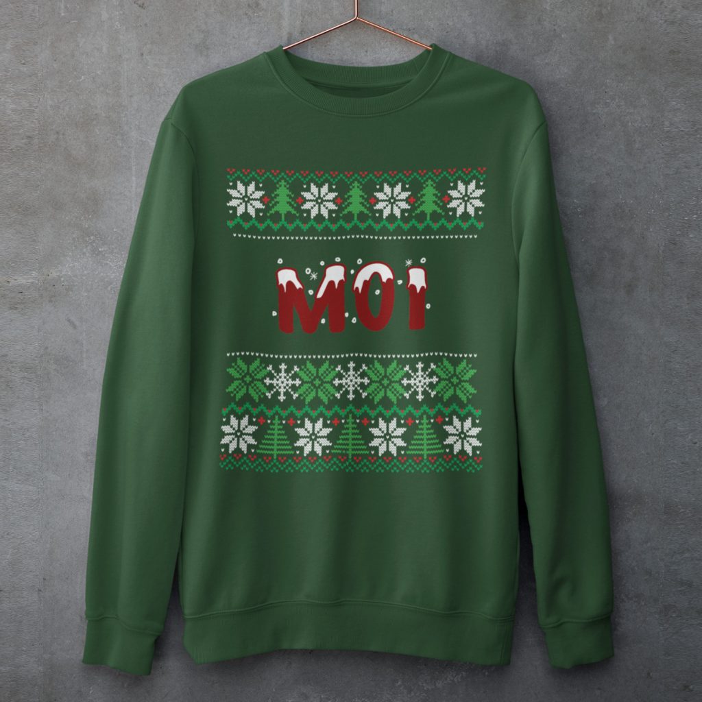 Kersttrui Groen Moi