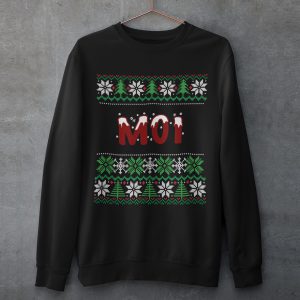Kersttrui Zwart Moi