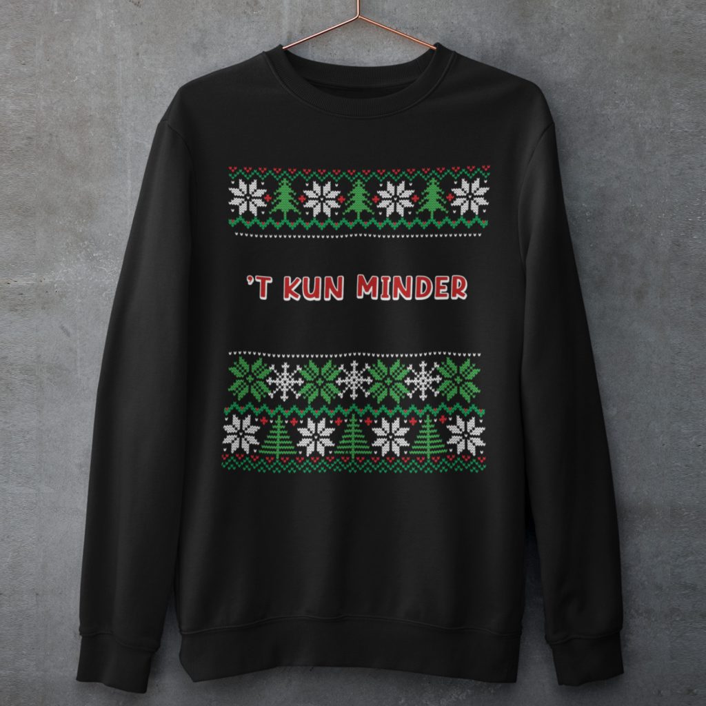 Kersttrui Zwart T Kun Minder