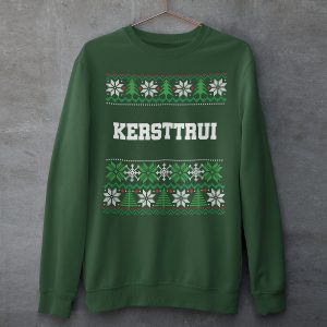 Foute Kersttrui Groen Met Tekst Kersttrui College