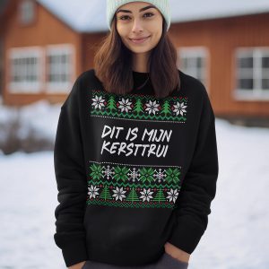 Foute Kersttrui Zwart Dit Is Mijn Kersttrui Model