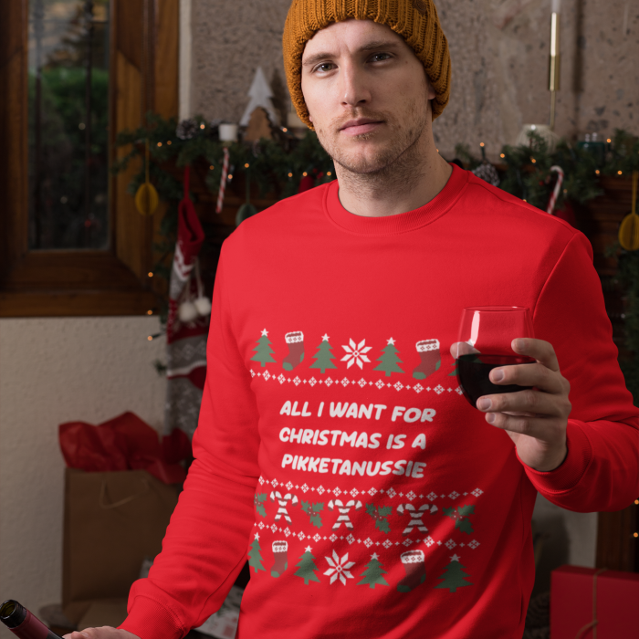 Kersttrui All I want for Christmas is a Pikketanussie