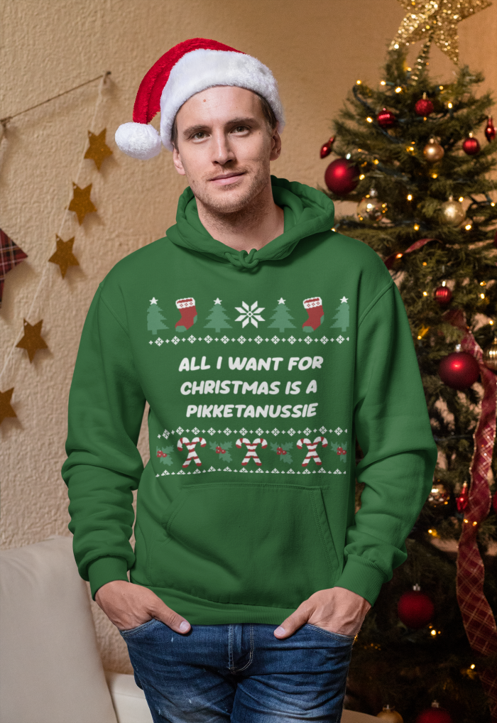 Amsterdam Kerst Hoodie All I want for Christmas is a Pikketanussie