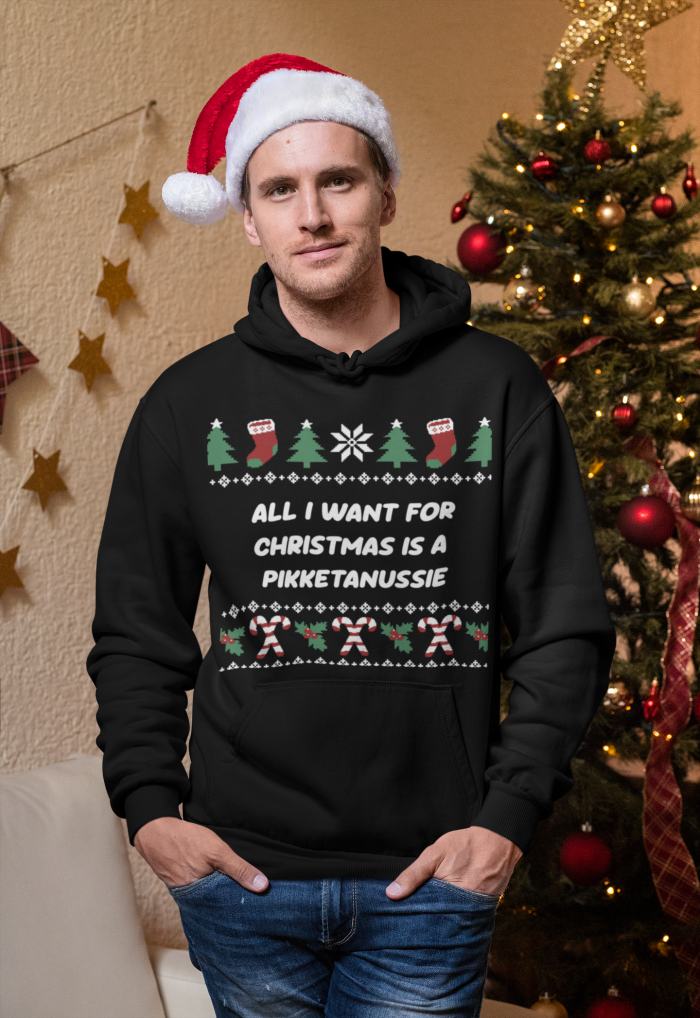 Amsterdam Kerst Hoodie All I want for Christmas is a Pikketanussie