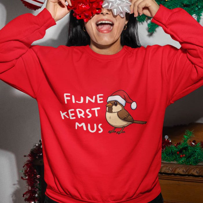 Foute Kerst Sweater Fijne Kerstmus Rood