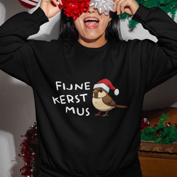 Foute Kerst Sweater Fijne Kerstmus Zwart
