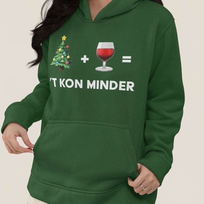 Foute Kerst Hoodie Groen Dames T Kon Minder