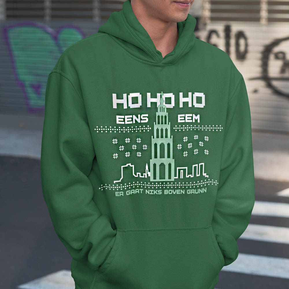 Foute Kerst Hoodie Groen Er Gaat Niks Boven Grunn