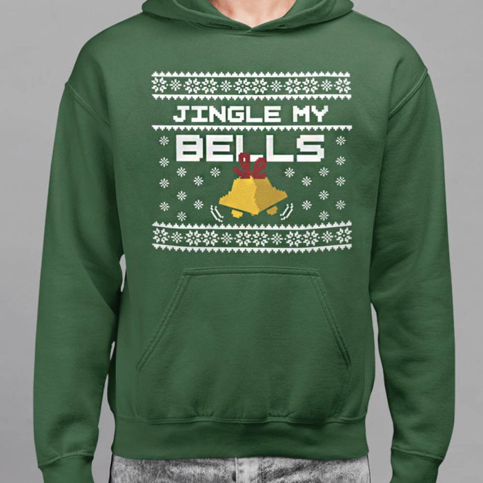 Foute Kerst Hoodie Groen Jingle My Bells