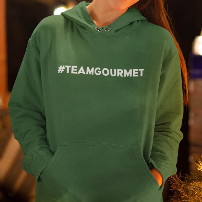 Foute Kerst Hoodie Groen Vrouw #TeamGourmet