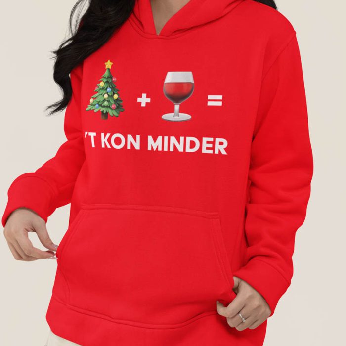 Foute Kerst Hoodie Rood Dames T Kon Minder