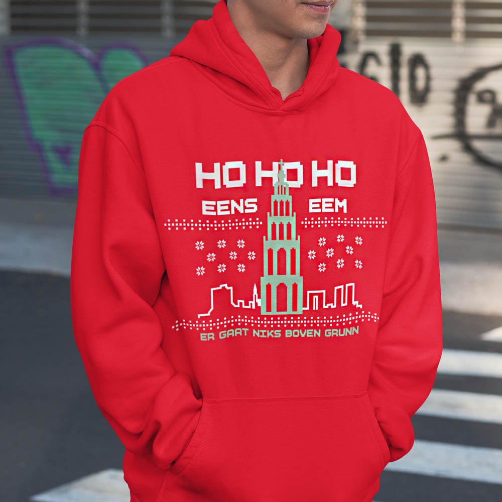 Foute Kerst Hoodie Rood Er Gaat Niks Boven Grunn