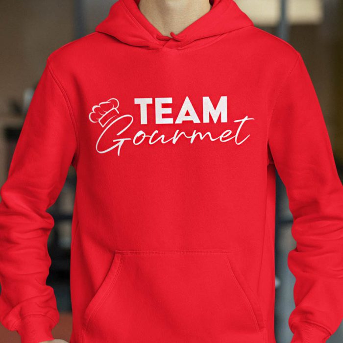 Foute Kerst Hoodie Rood Man Team Gourmet