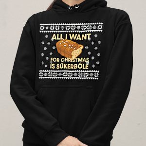 Foute Kerst Hoodie Vrouw Zwart All i Want For Christmas Is Sukerbole